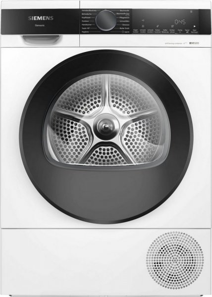 SIEMENS Wärmepumpentrockner iQ500 WQ35G2D00, Selbstreinigender Kondensator, Halbe Beladung, Reversierende Trommel