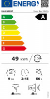 BAUKNECHT Waschmaschine Super Eco 9464 A, 9 kg, 1400 U/min, Active Care – stark gegen Flecken, sanft zur Kleidung, Steam Hygiene mit Antivirus