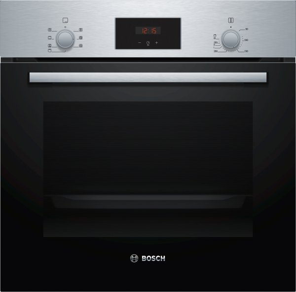Bosch HBF133BR0 Backofen Edelstahl EcoClean Direct 5 Heizarten LED-Display, EEK: A