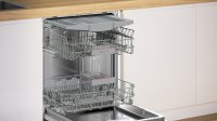 Bosch SMV4EVX09E Geschirrspüler, vollintegrierbarer Geschirrspüler Serie 4,14 Maßgedecke, Automatische Türöffnung für Effizienz, flexible Körbe & Schubladen