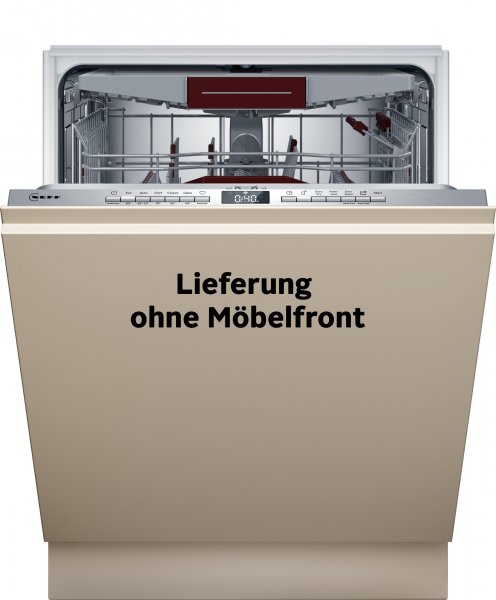 NEFF S155ECX15E Geschirrspüler, vollintegrierbarer Geschirrspüler, 14 Maßgedecke, Mit 3-fach Rack Matic, Automatische Türöffnung für mehr Effizienz