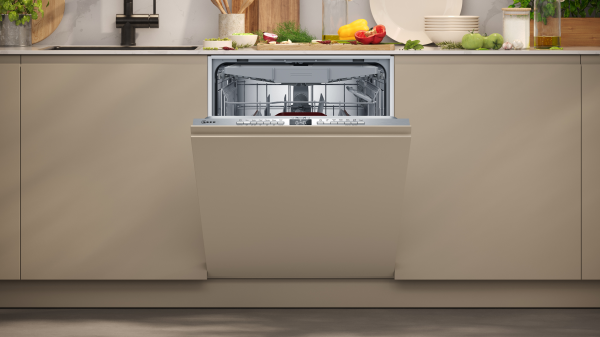 NEFF S155EVX04E Geschirrspüler, vollintegrierbarer Geschirrspüler, 14 Maßgedecke, Automatische Türöffnung für Effizienz, Info Light