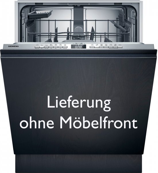 Siemens SN63EX04TE Geschirrspüler, vollintegrierbarer Geschirrspüler iQ300,13 Maßgedecke, Automatische Türöffnung für Effizienz, infoLight, flexible Körbe