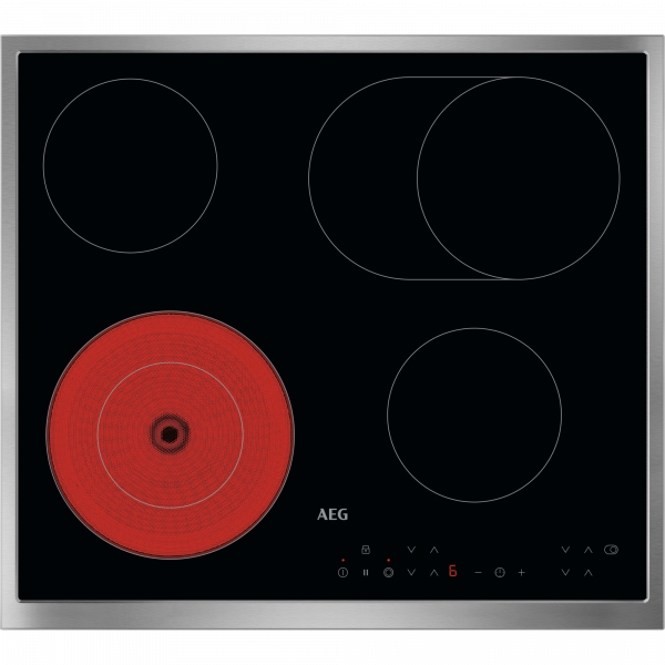 AEG TN64RA06XB Kochfeld, Schwarz Integriert 60 cm Keramik 4 Zone(n)
