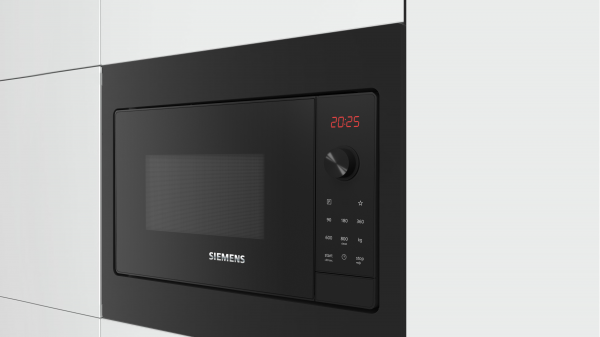 Siemens BF523LMB3 Mikrowelle, Einbau-Mikrowelle, Mikrowelle, 20 l, 50 cm breit - quickStart Funktion für schnelles & einfaches Aufwärmen