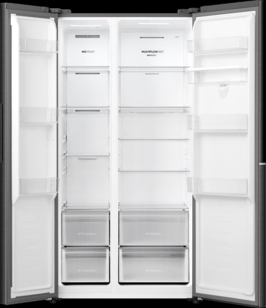 Gorenje NRS917E41BXWD Side-by-Side Kühlschrank, Side-by-Side Kühlkombination 541 l Schwarz