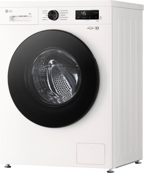 LG F4WB308Y Waschmaschine Frontlader, Frontlader 8 kg 1350 U/min Weiß