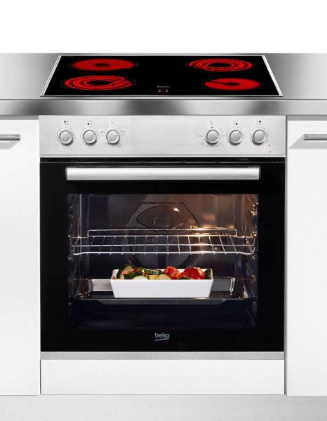 BEKO Elektro-Herd-Set BBUC12020X SteamShine® – Die Dampfreinigung des Backofens, Restwärmeanzeige