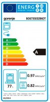 Gorenje BO6735E02BKOT 77 l Schwarz, Pizzafunktion mit 300...
