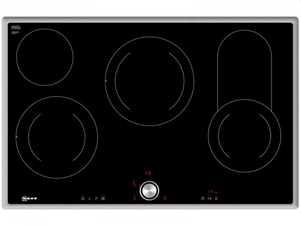 NEFF Elektro-Kochfeld N 70 T18BT16N0, mit intuitiver Twist PadÂ® Bedienung, Edelstahlrahmen, BrÃ¤terzone
