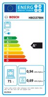 BOSCH Backofen Serie 6 HBG537BB4, mit Teleskopauszug...
