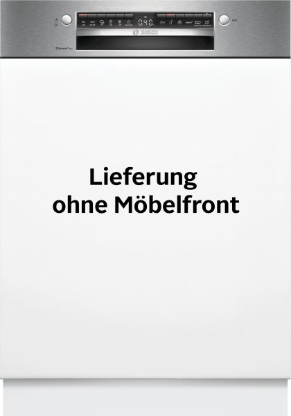 BOSCH teilintegrierbarer Geschirrspüler Serie 4 SMI4EVS09E, 14 Maßgedecke, Automatische Türöffnung für Effizienz, flexible Körbe & Schubladen, EEK: B