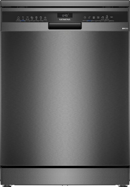 SIEMENS Standgeschirrspüler iQ300 SN23EC03ME, 14 Maßgedecke, Automatische Türöffnung für Effizienz, flexible Körbe & Schubladen