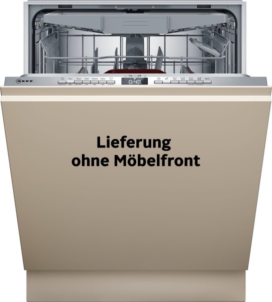 NEFF vollintegrierbarer Geschirrspüler XXL S255EVX04E, 14 Maßgedecke, Automatische Türöffnung für Effizienz, flexible Körbe & Schubladen