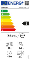 BAUKNECHT teilintegrierbarer Geschirrspüler BSBO 3O21 PF X (2), 10 Maßgedecke, PowerClean Hochdruckdüsen – reinigt hartnäckigste Verschmutzungen