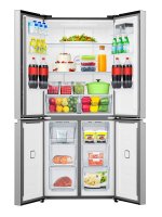 Gorenje NRM819D61X Side-by-Side Kühlkombination 460 l Grau, EEK: D = 241 kWh/Jahr, Multi Door 80cm Breit