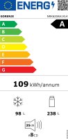 Gorenje Kühl-/Gefrierkombination NRK 620 AA1XL4 Freistehend 336 l Grau, EEK: A =  109 kWh/Jahr, NoFrost Plus