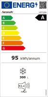 Hanseatic Gefriertruhe HGT128A, 128,5 cm breit, 300 l, EEK: A = 95 kWh/Jahr, 6 Gefrierkörbe, 4-Sterne-Gefrierfach