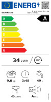 BAUKNECHT washing machine B WM Smart Eco 9A, 9 kg, 1400 rpm, Adaptive Wash - Intelligent adaptation for perfect washing results