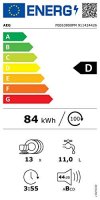 AEG Favorit FEE63800PM Integrierbarer 60 cm Geschirrspüler edelstahl/cleansteel / D = 0,84 kWh, 44 dB